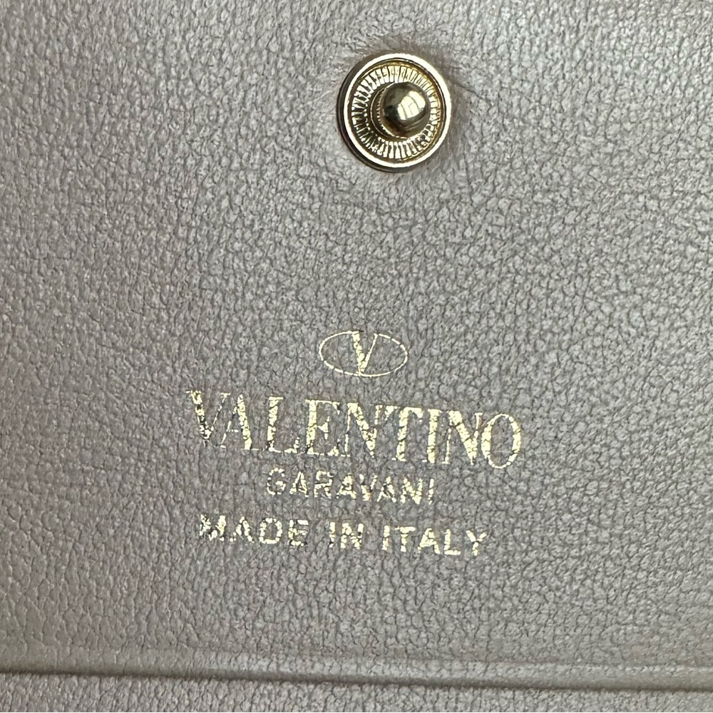 Valentino Beige Taupe Rockstud Compact Wallet - Picture 4 of 9